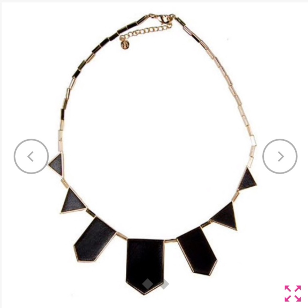 House of Harlow Black Leather Necklace